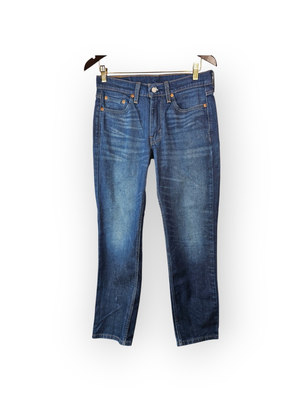 Levis 514 Straight Fit Dark Wash Denim Jeans Mens 30x32 - Picture 2 of 6